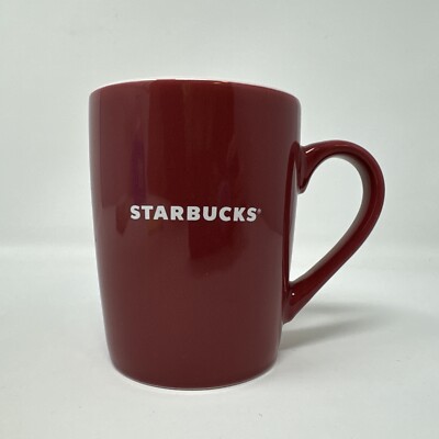 Starbucks Ceramic 2020 Coffee Mug Tea Cup 10 oz Maroon Burgundy Red | eBay