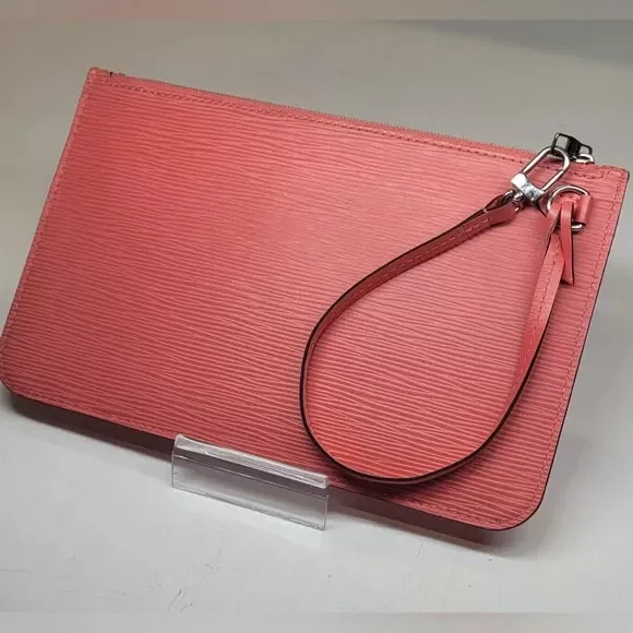 Louis Vuitton Pink Leather Epi Neverful MM Pochette