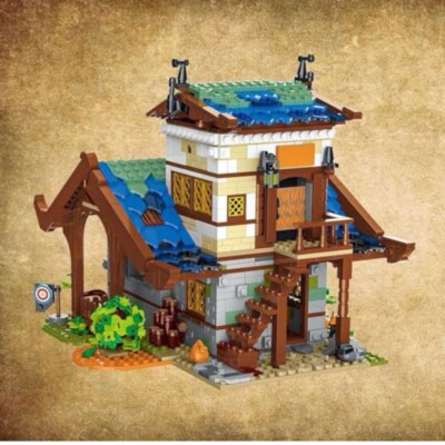 BILIZA Spirits Medieval Town BARN Building Block Kit 1725 Pcs. Adult Build