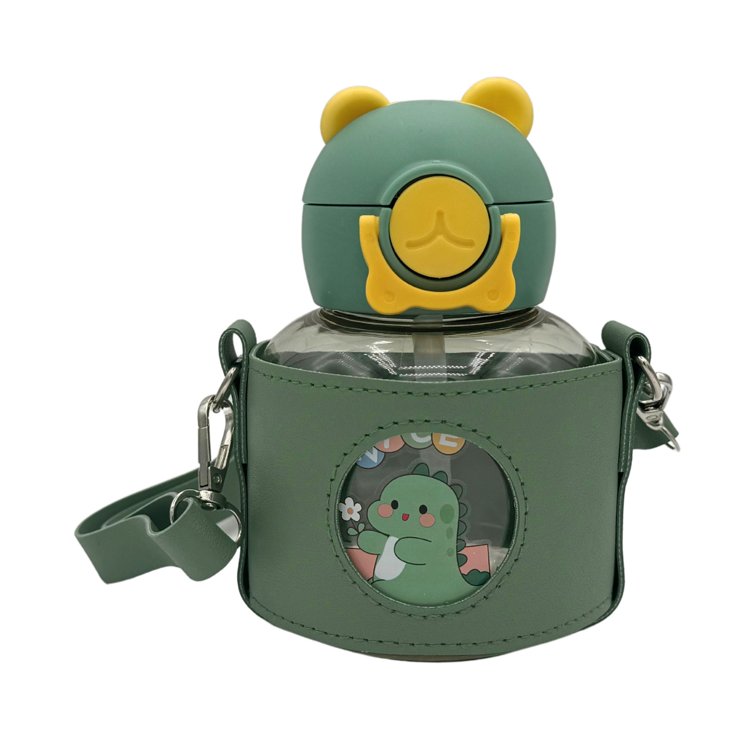 For Kids With Straw And A Shoulder Strap, Cute Water Bottle