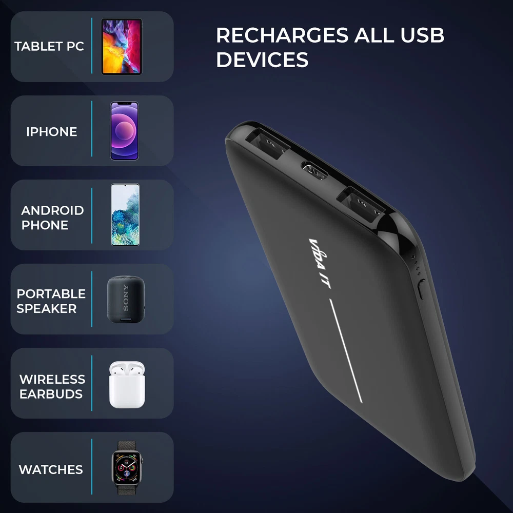 Portable USB Power Bank for Heated Jackets Vests Pants Coats