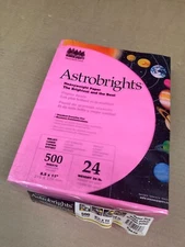 Wausau Astrobrights Multipurpose Paper 24 lbs. 8.5" x 11" PULSAR PINK 500/Ream