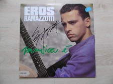 Eros Ramazotti Autogramm signed LP-Cover "Musica E" Vinyl 