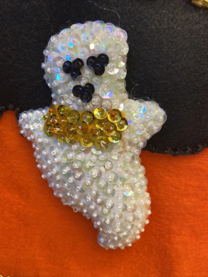 Bucilla ~CASA EMBRUJADA~Fieltro Halloween Pared Colgante Fantasmas Murciélagos Incompleto Foto 3 de 4