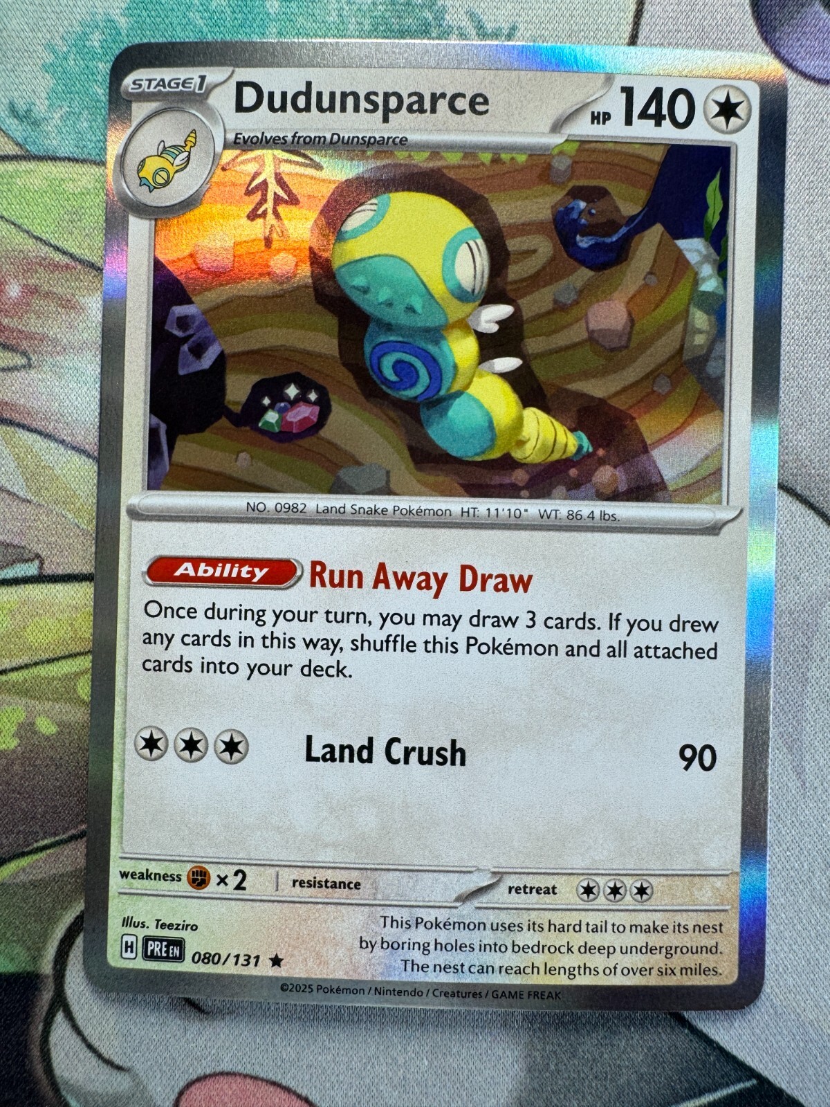Dudunsparce Holo English Pokemon TCG BKCE118
