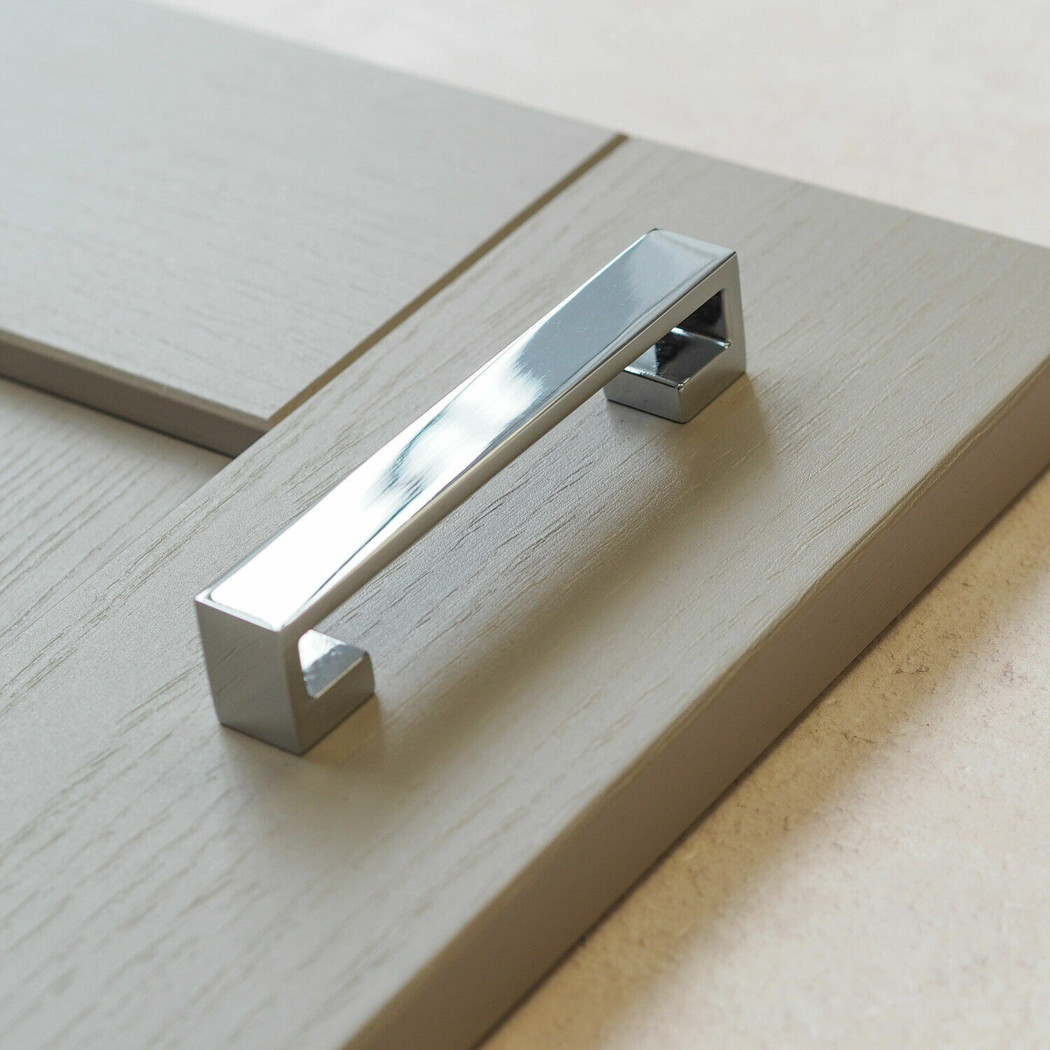 10x 96mm Chrome Handles Polished Kitchen Cabinet Cupboard Door Drawer Shiny Pull