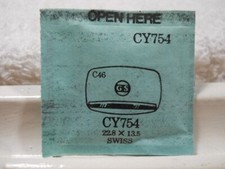 GS CY754 Watch Crystal Fit Swiss - 22.8 x 13.5 mm - Replacement / Repair