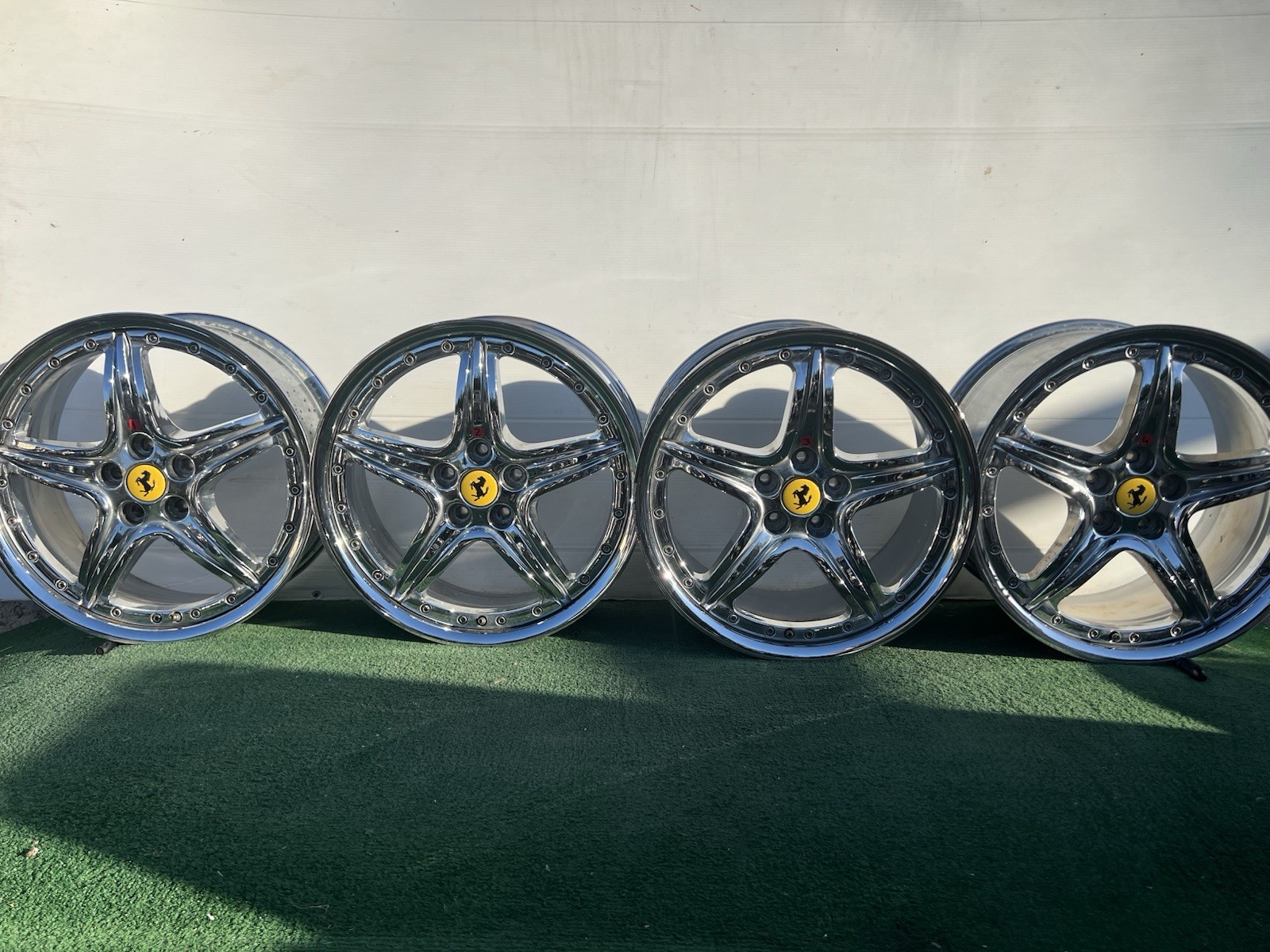 Ferrari 360 Modena Front Wheels Set Silver P/N 183843