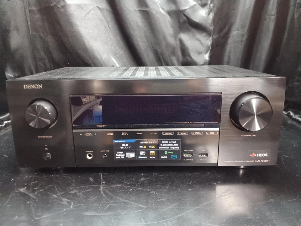 Denon AVR-X2500H 7.2ch AV Receiver Dolby Atmos DTS:X HDMI 4K HDR 2018 Model - Image 3 of 4