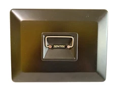 Sentry Black Metal Cash Box with Lock and Key Removable Gray tray, Carry Handle