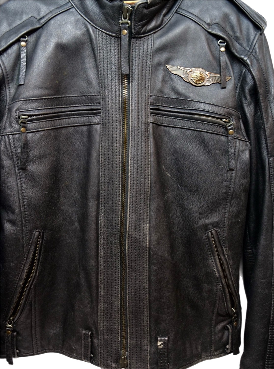 Harley Davidson Men's 110th Anniversary Rare Motorcycle Leather