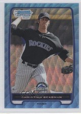 2012 Bowman Chrome Prospects Blue Wave Refractor Christian Bergman #BCP126 1j6