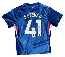 Maglia calcio ESTEVÃO Willian firmata a mano FC Chelsea 2025/26 Home COA