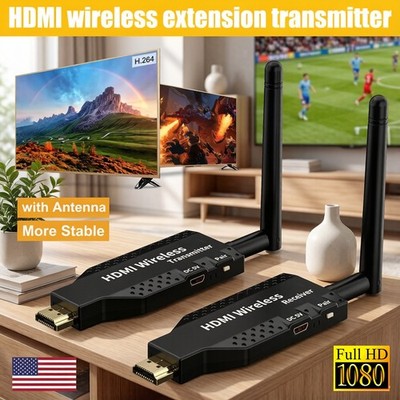 New 100m Wireless HDMI Extender PC To TV Display Video Transmitter and Receiver_