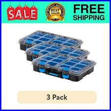 Hart Stack Small Parts Organizer Removable Bins 3-pack Fast Ship Usa