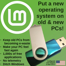 Linux Mint 22.3 - Cinnamon Edition 64-bit - Bootable USB thumb drive