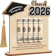 Graduation Money Holder 2026, Wooden Class of 2026 Graduation Gifts Money Holder