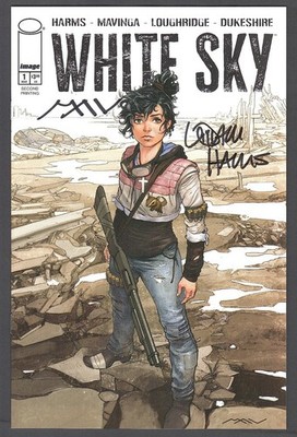 WHITE SKY #1 SECOND PRINT VARIANT SIGNED WILLIAM HARMS AND JP MAVINGA NEAR MINT