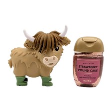 Bath  Body Works Highland Cow With Green Rain boots Pocketbac Holder Gift Idea