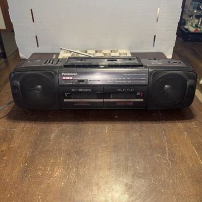 Panasonic RX-FT550 XBS Bass Boombox Dual Cassette Recorder Radio