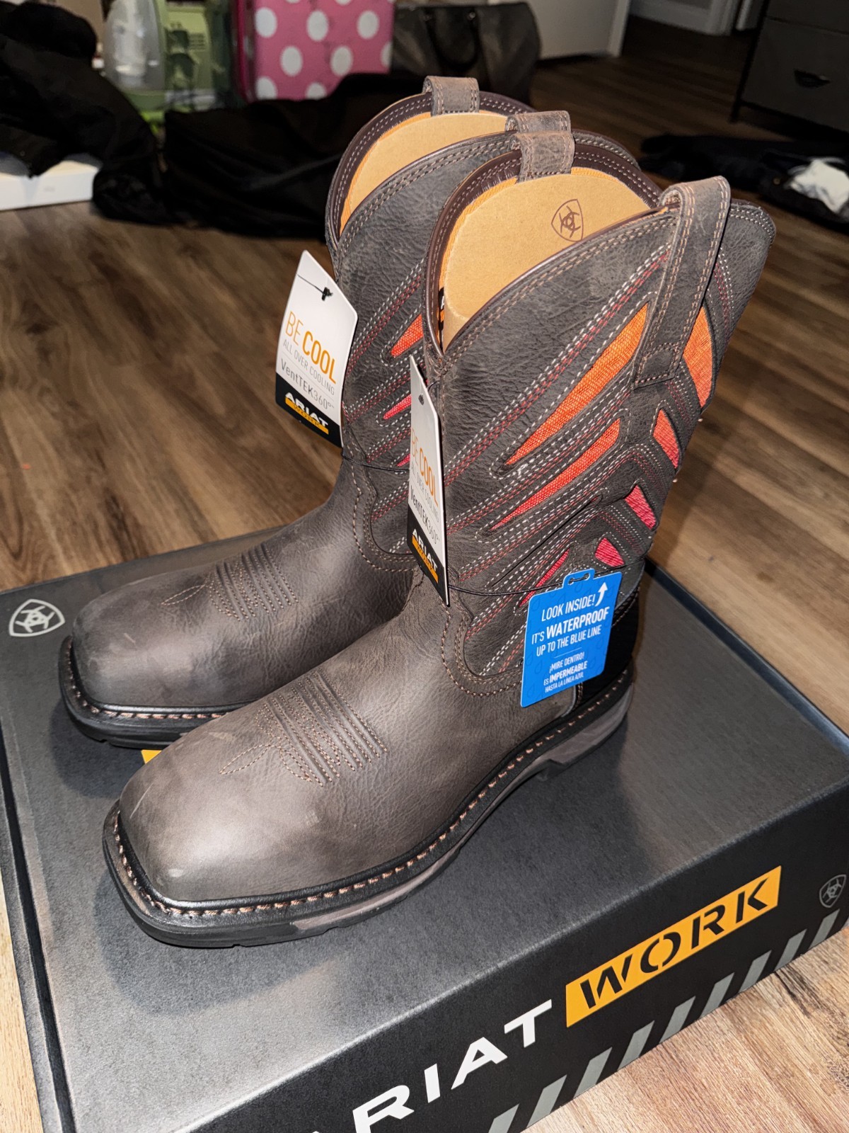 S Workhog Xt Venttek Waterproof Carbon Toe Work Boot Brown M