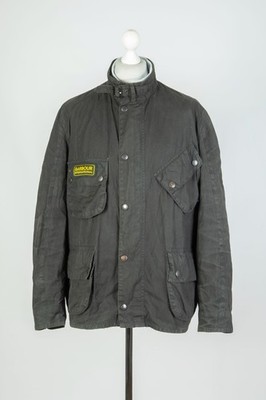 Barbour International Biker Wax Cotton Black Suit Men's Jacket Coat Size XXL