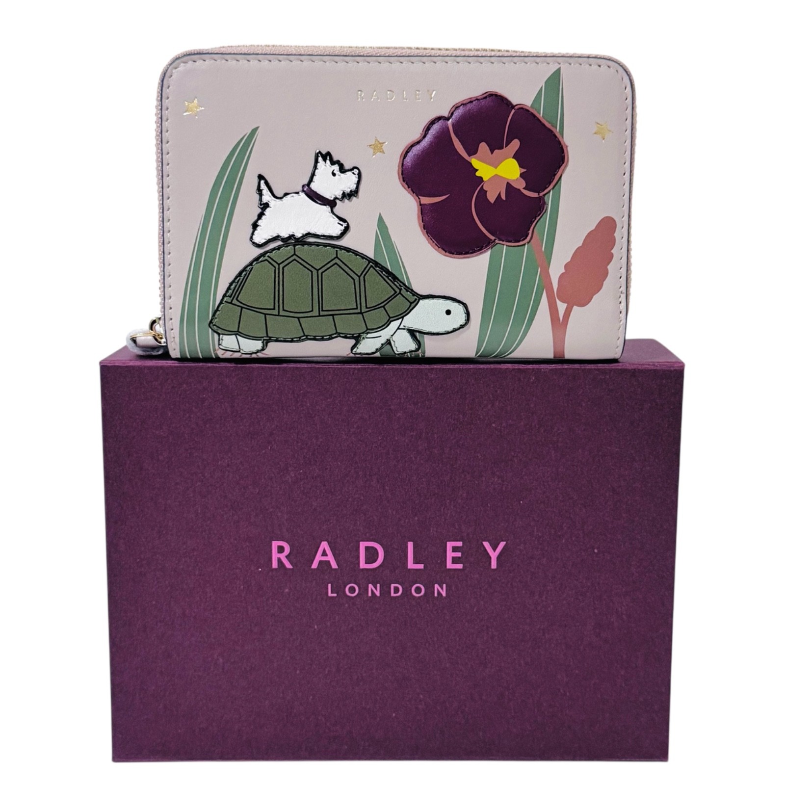 Radley Purse Porcini Leather Medium Coin Card Wallet - Midnight Wanderer - Boxed