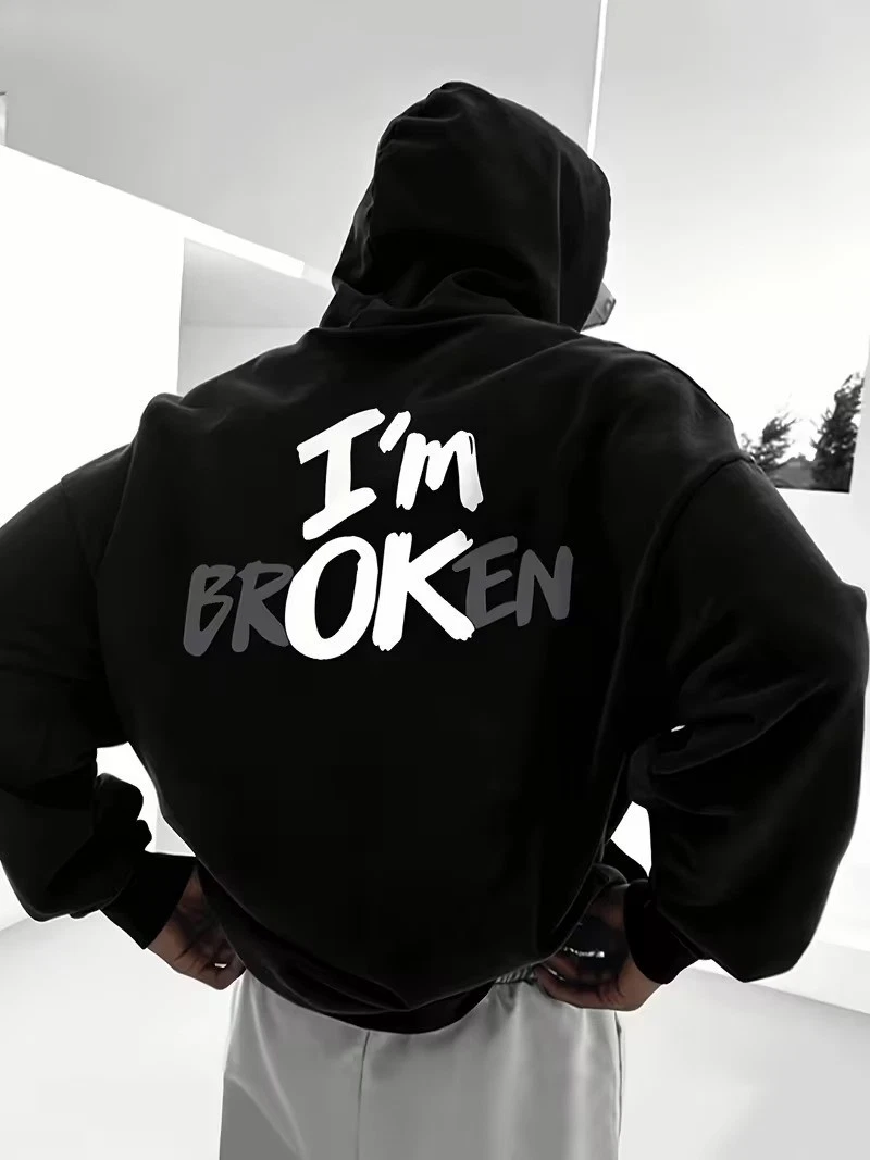 Men’s Trendy Casual Hoodie – Modern Streetwear Pullover with Kangaroo Pocket