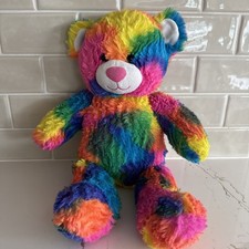 Build a Bear Workshop BABW Bright Tie Dye Sparkle Plush Bear