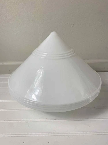 VTG Art Deco Milk Glass Globe Lamp Shade Chandelier Cone Shape