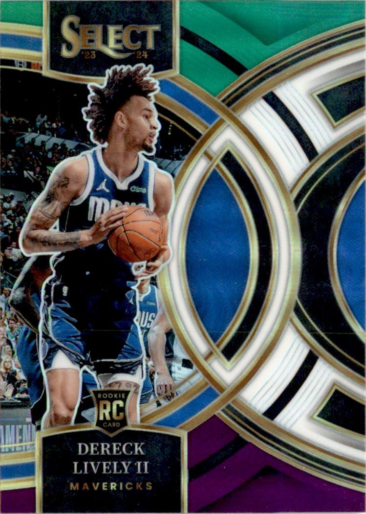 Dereck Lively II 2023-24 Panini Select Green White & Purple Prizms RC #111