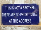 VINTAGE BROTHEL PORCELAIN SIGN RARE OLD GENTELMENS CLUB BAR HOUSE LONDON ENGLAND