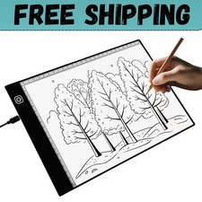 A4 LED Light Box for Tracing and Drawing - Ultra Thin Adjustable Light Table,...