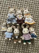 Sylvanian Families 1985 Rare Vintage Milk Rabbit Family Calico Critters
