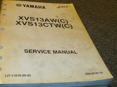 2007 Yamaha XVS13CTW V-Star Motorcycle Service Repair Manual LIT-11616-20-42 xz