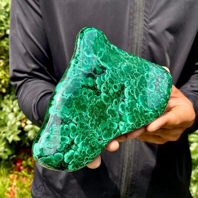 2LBNatural polished peacock mineral free-form specimen spiritual stone healing