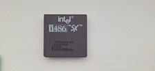 Intel A80486SX-25 SX411 uncommon 486SX-25 vintage CPU GOLD