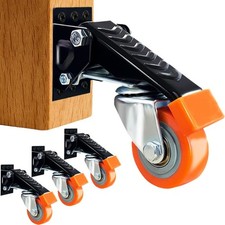 Retractable Workbench Casters Set of 4 Heavy Duty with Lifting & Lowering Fun...