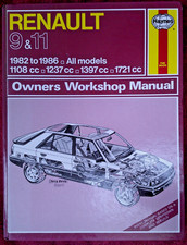 Renault 9 & 11 (Petrol) Haynes Workshop Manual from 1982 to 1986.