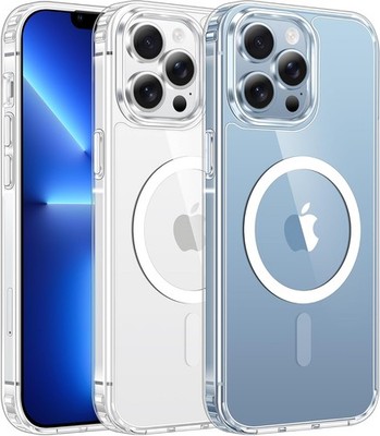 iPhone 13 Pro-Max Case: Clear Magnetic Phone Cases Slim Anti Yellowing Drop Prot