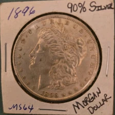 1896- P  Morgan Silver Dollar from private collection