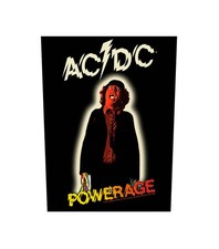 AC/DC Back Patch Angus Powerage Band Logo Official New Black Woven 36 cm x 29 cm