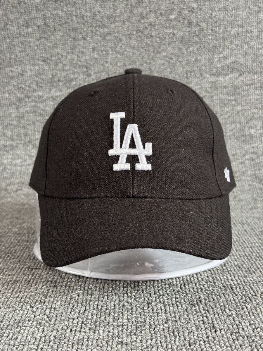 47 Brand Los Angeles Dodgers Baseball Cap Strapback Black White Hat