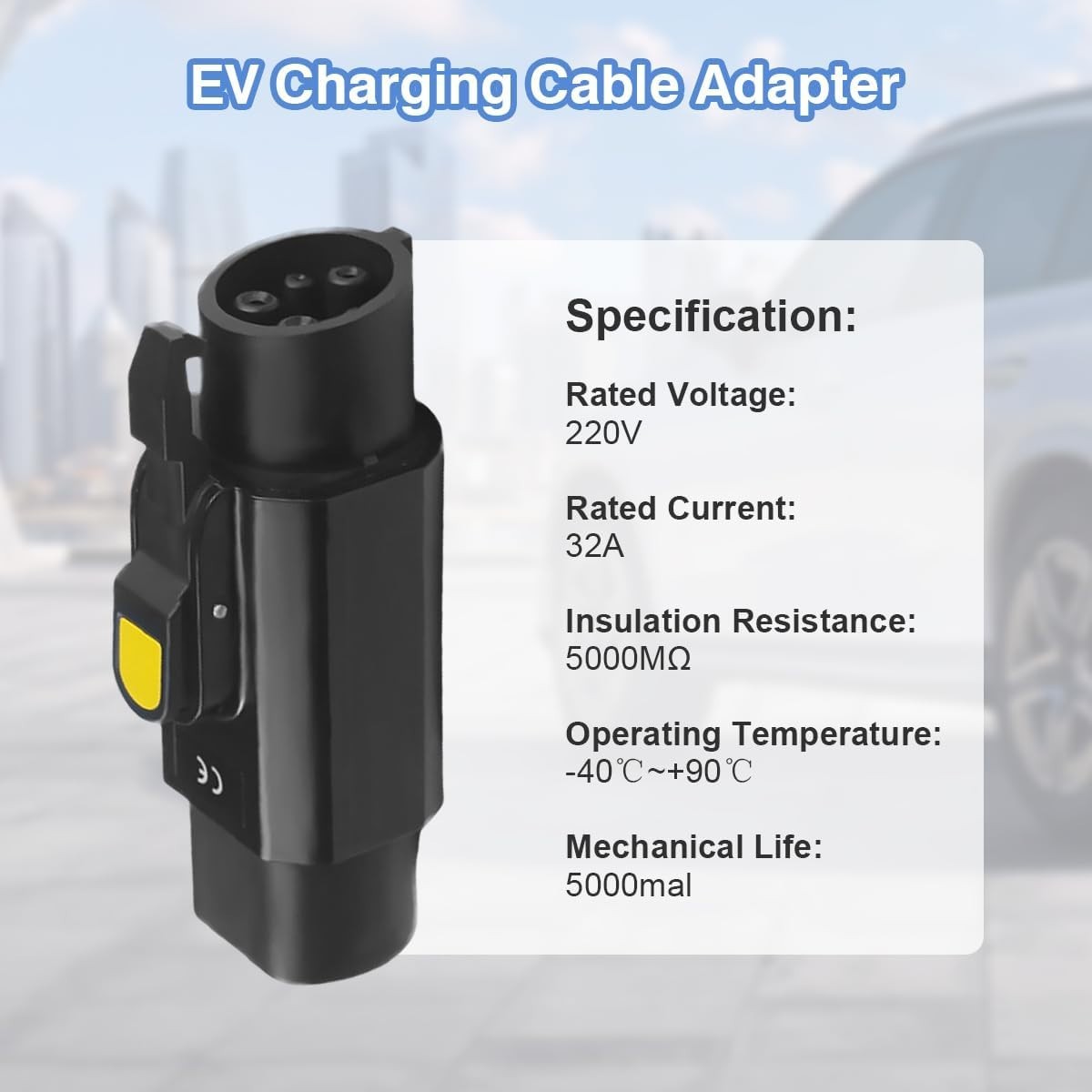 Adattatore Ev Portatile e Impermeabile: da Tipo 2 a Tipo 1 per Auto Elettriche Popolari - Miniatura 5