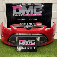 FORD FIESTA ZETEC 16V MK7 2008-2014 Complete Front Bumper in RED Slight Crack 