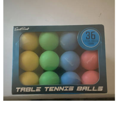 EastPoint 1 Star Balls 40mm Table Tennis Balls 36 Pack Multi-Color