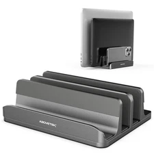 AboveTEK Laptop Stand 3 Slots Aluminum Docking Station for MacBook, Tablet, P...