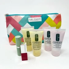 Clinique Tyler Dawson Cosmetic Case Makeup Set Lotion Cleanser Lipstick Travel