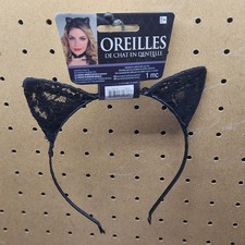 Adult Lace Cat Ears Headband Halloween Costume Headpiece OREILLES