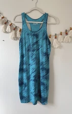 Smartwool Basic Merino Wool 150 Blue Printed Sleeveless Mini Dress Outdoor S